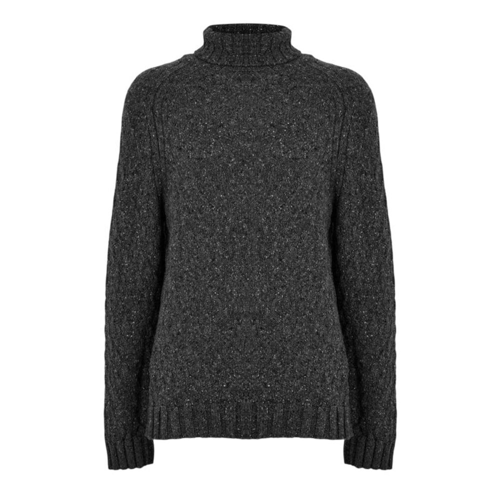 Hugo Unisex Adult Cable Knit Sweater / Medium Grey Marl